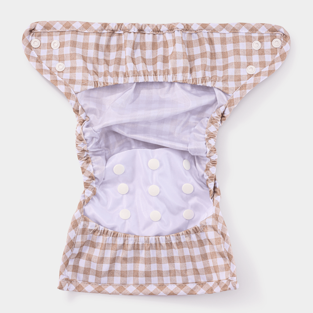 One Size Reusable Cloth Nappy Wrap in Dusty Blue