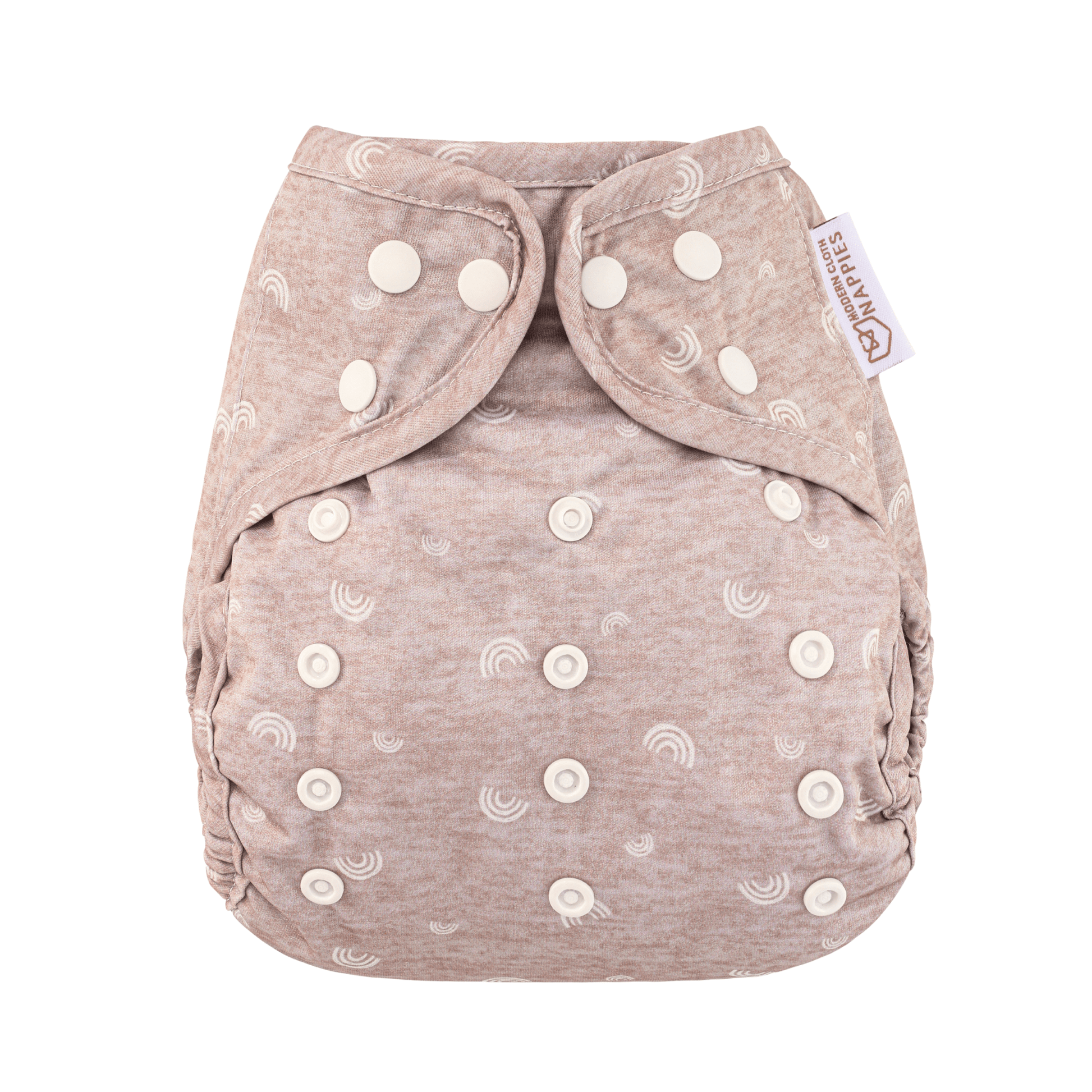 One Size Reusable Cloth Nappy Wrap in Rainbow Oatmeal
