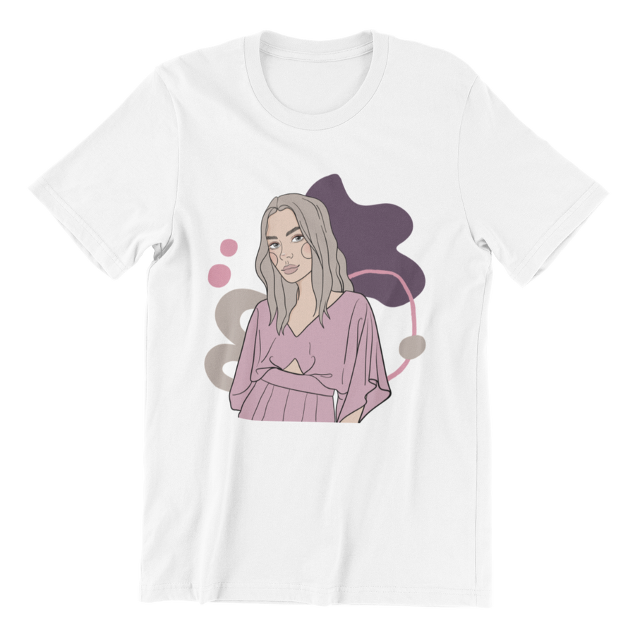 Unisex Organic Cotton T-shirt with Illustration - One-Woman Show