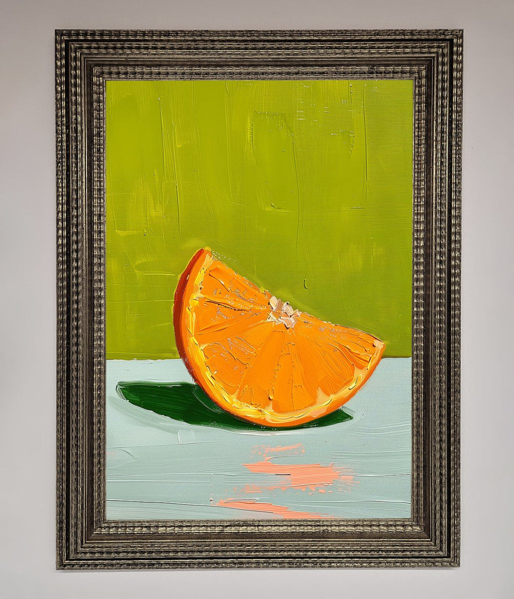 Orange Wedge Framed Print
