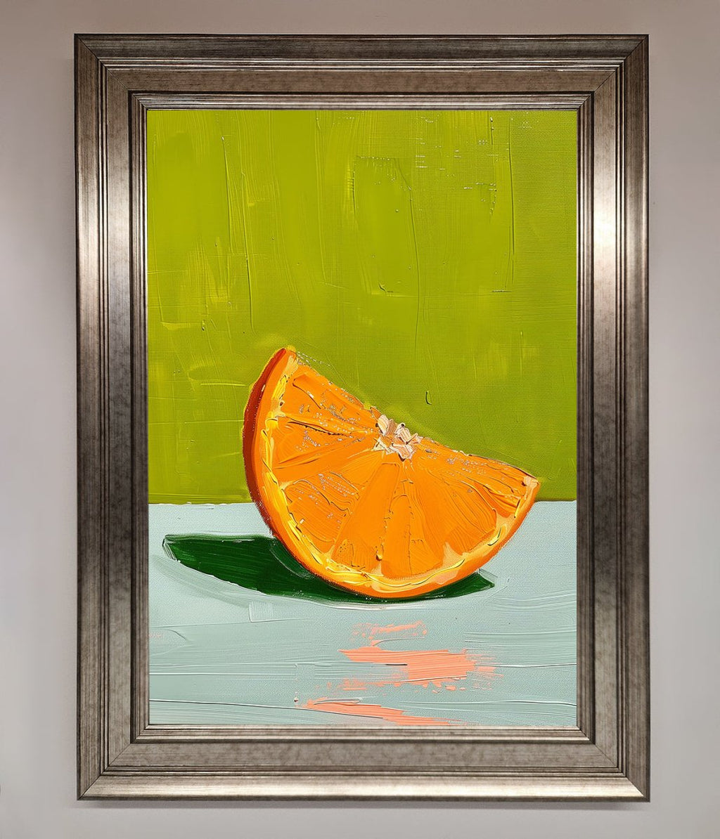 Orange Wedge Framed Print