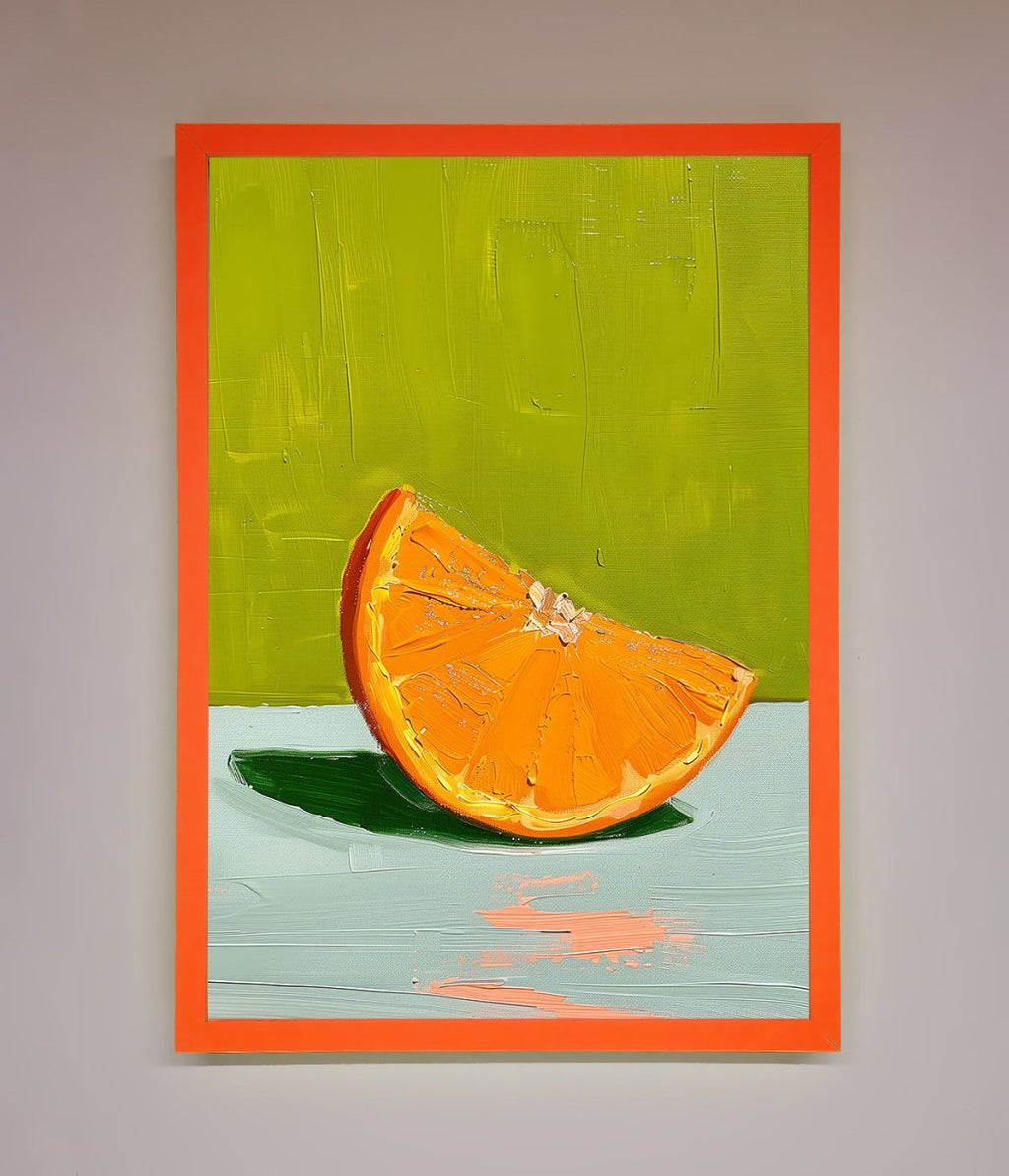 Orange Wedge Framed Print