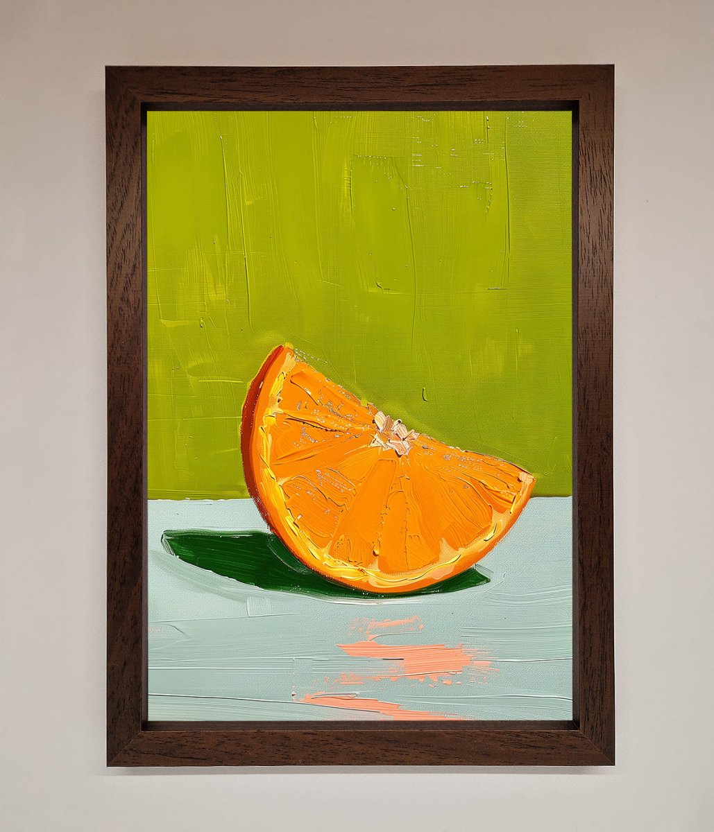 Orange Wedge Framed Print