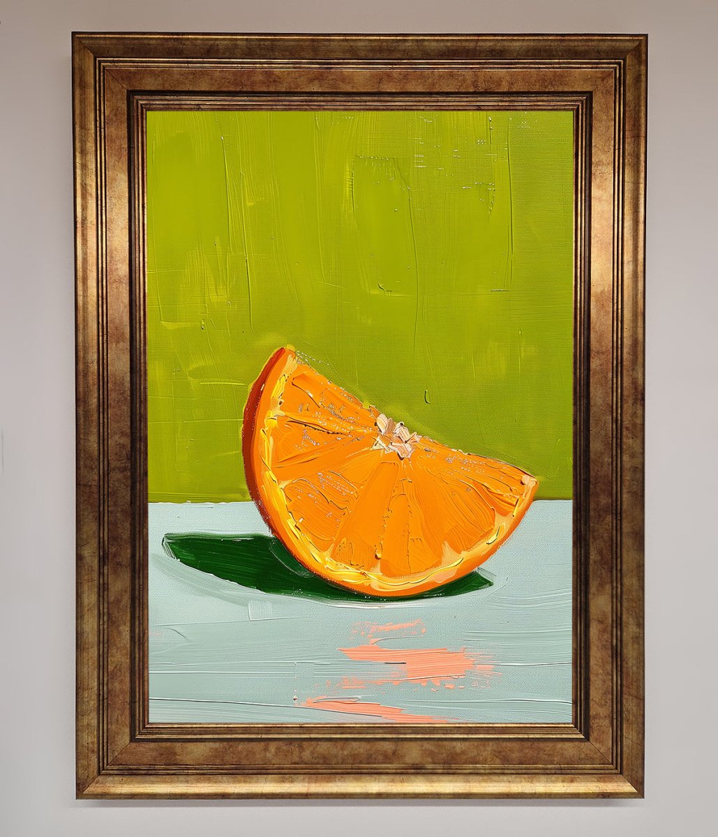 Orange Wedge Framed Print