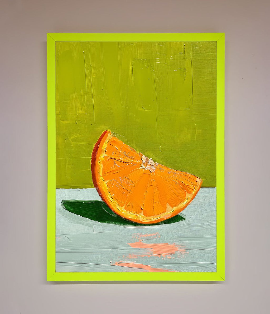 Orange Wedge Framed Print