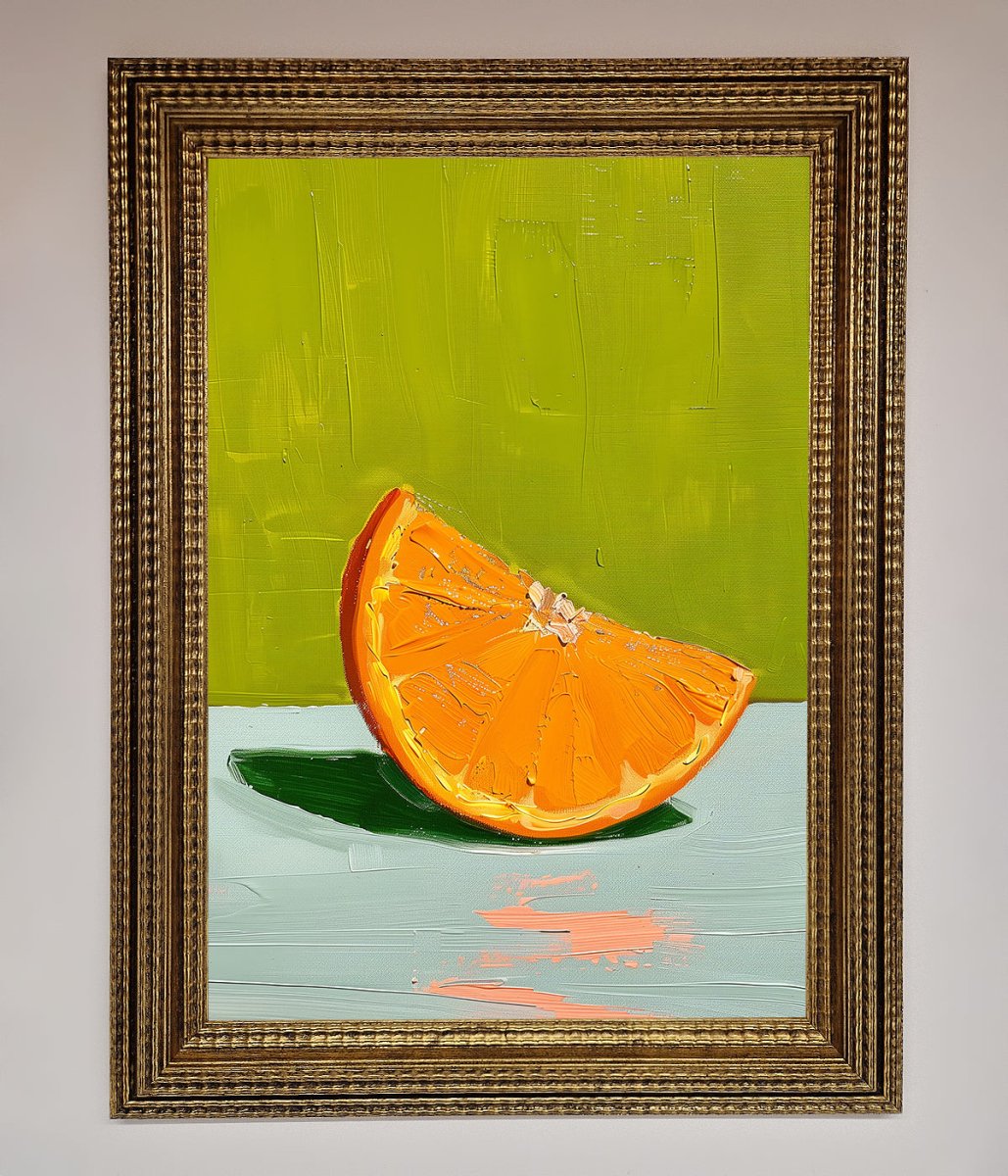 Orange Wedge Framed Print