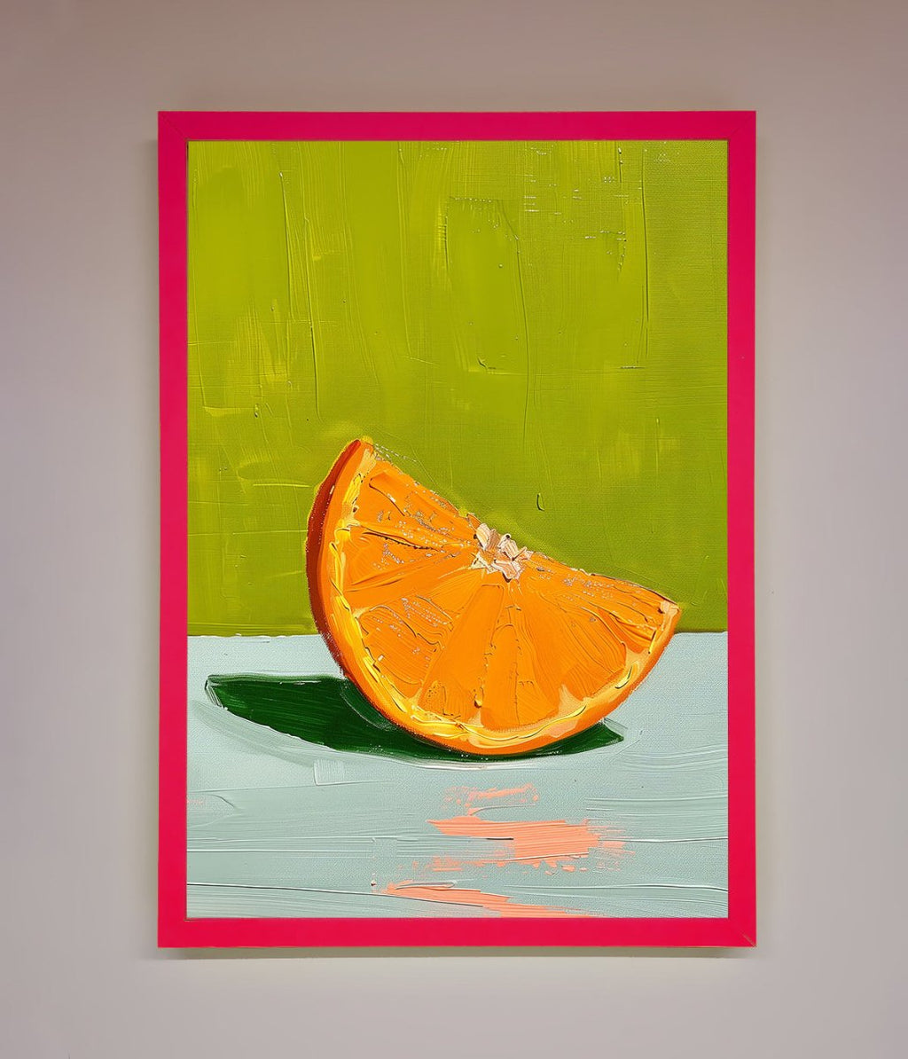 Orange Wedge Framed Print