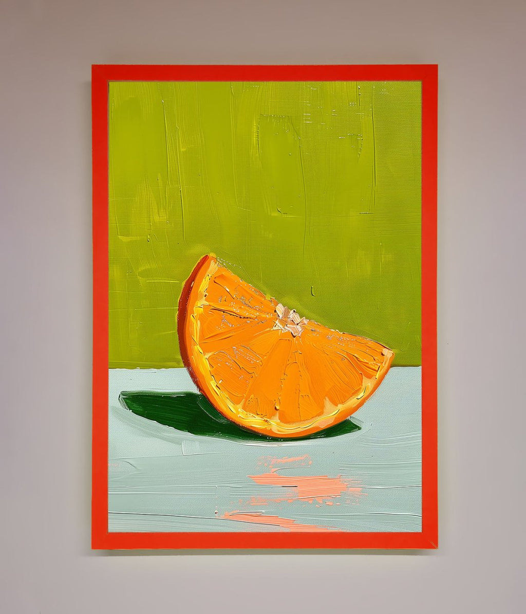 Orange Wedge Framed Print