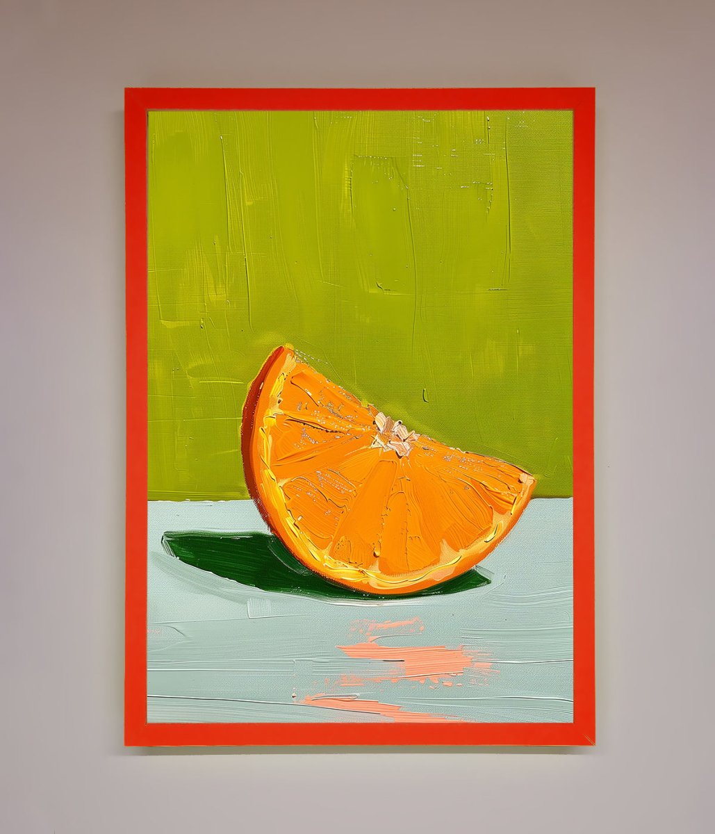 Orange Wedge Framed Print