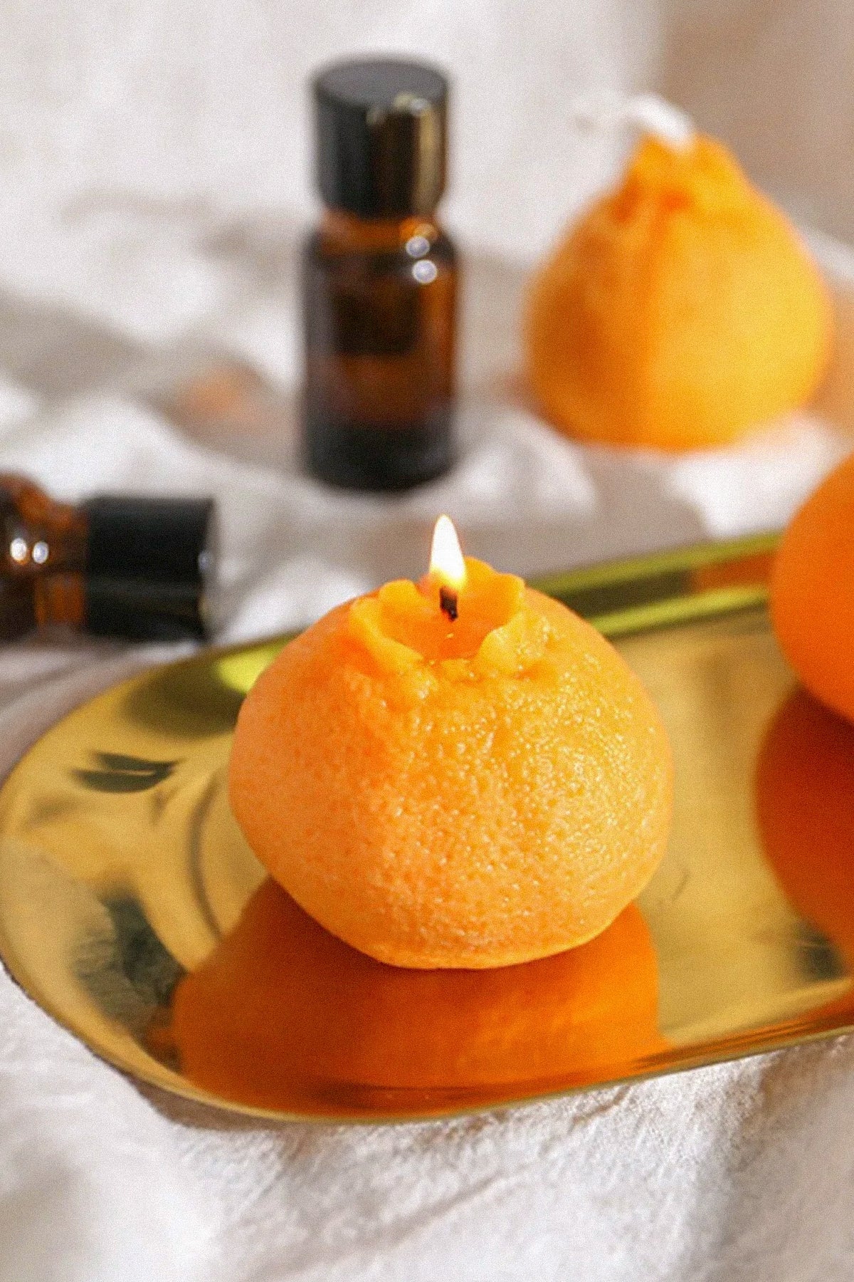 Orange Shaped Candle
