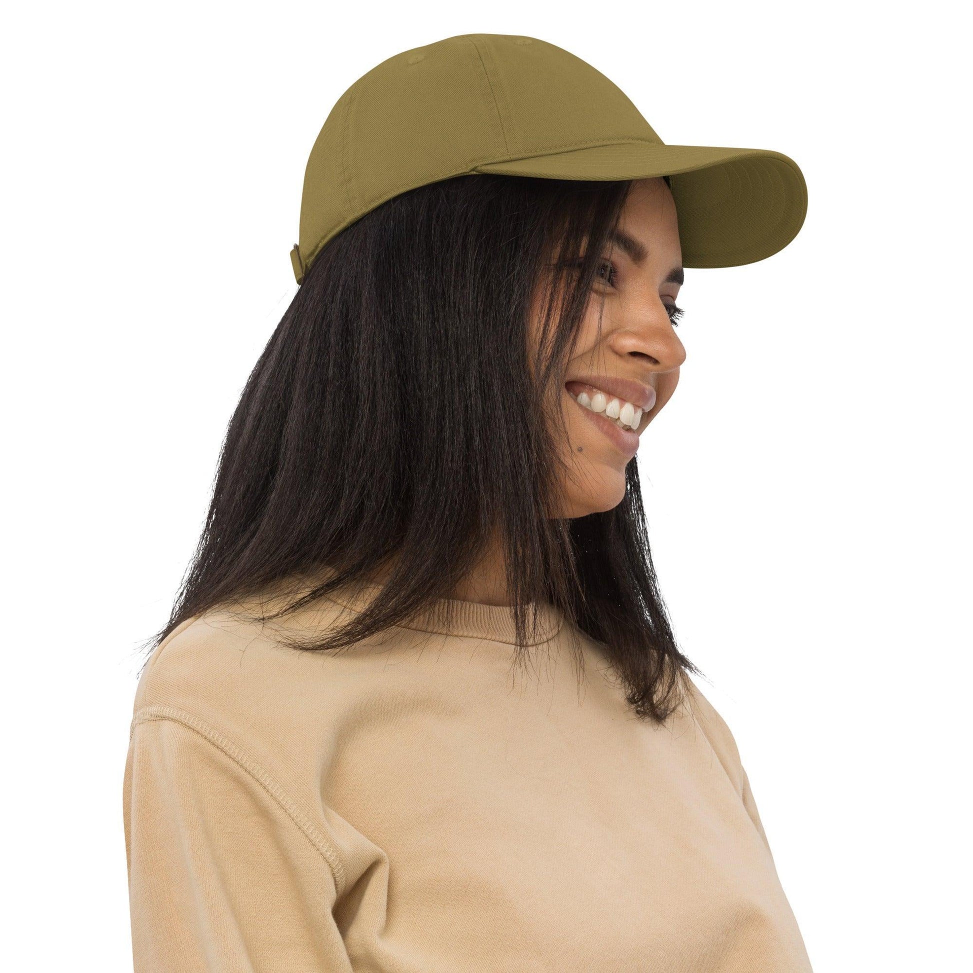 Embroidered P Baseball Cap in Green