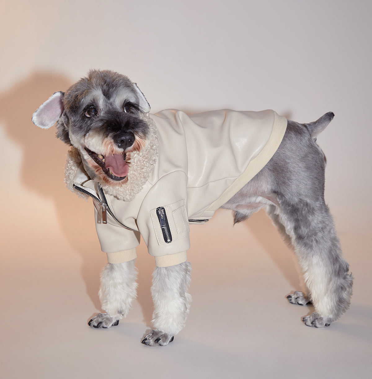 Faux Fur Leather Jacket