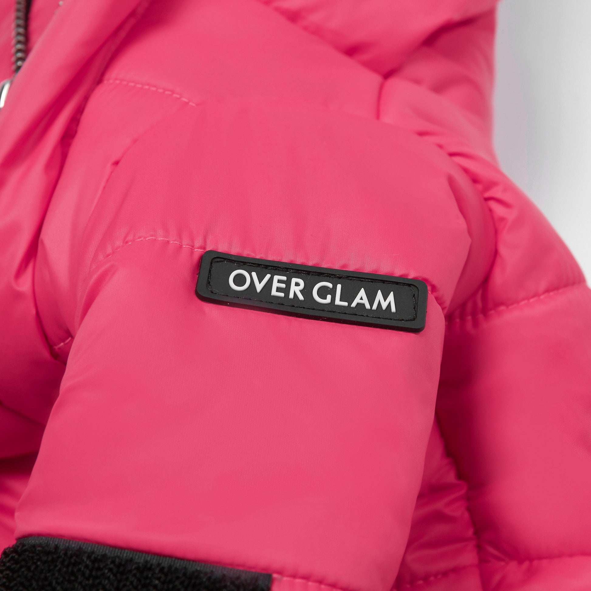 Faux Fur Zip Up Puffer Ski Jacket with Hood