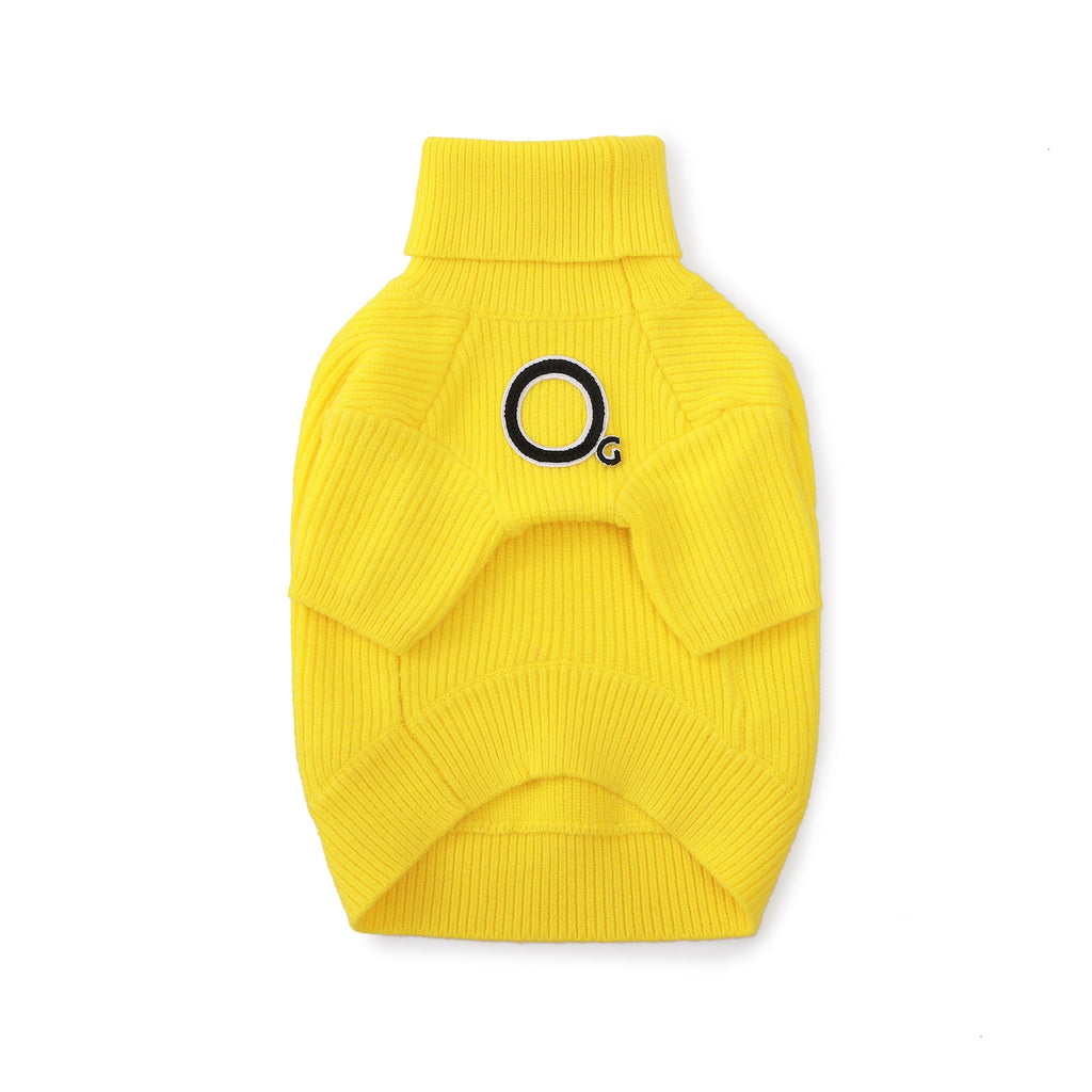 OG Turtleneck Striped Jumper in Yellow