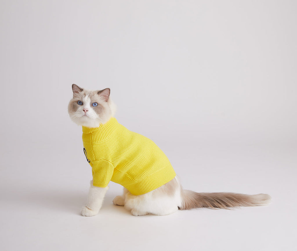 OG Turtleneck Striped Jumper in Yellow