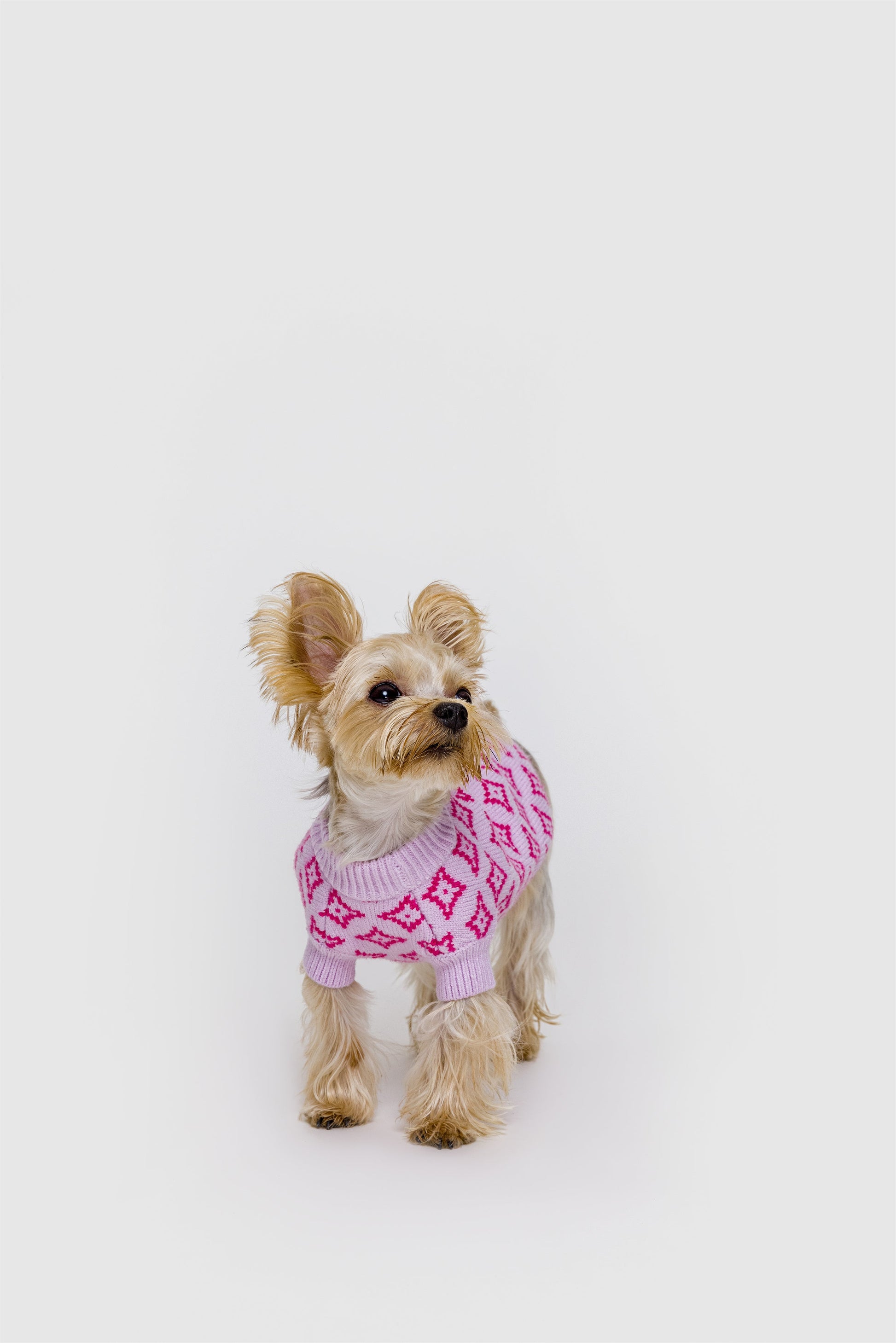 Rhombic Jacquard Sleeveless Jumper