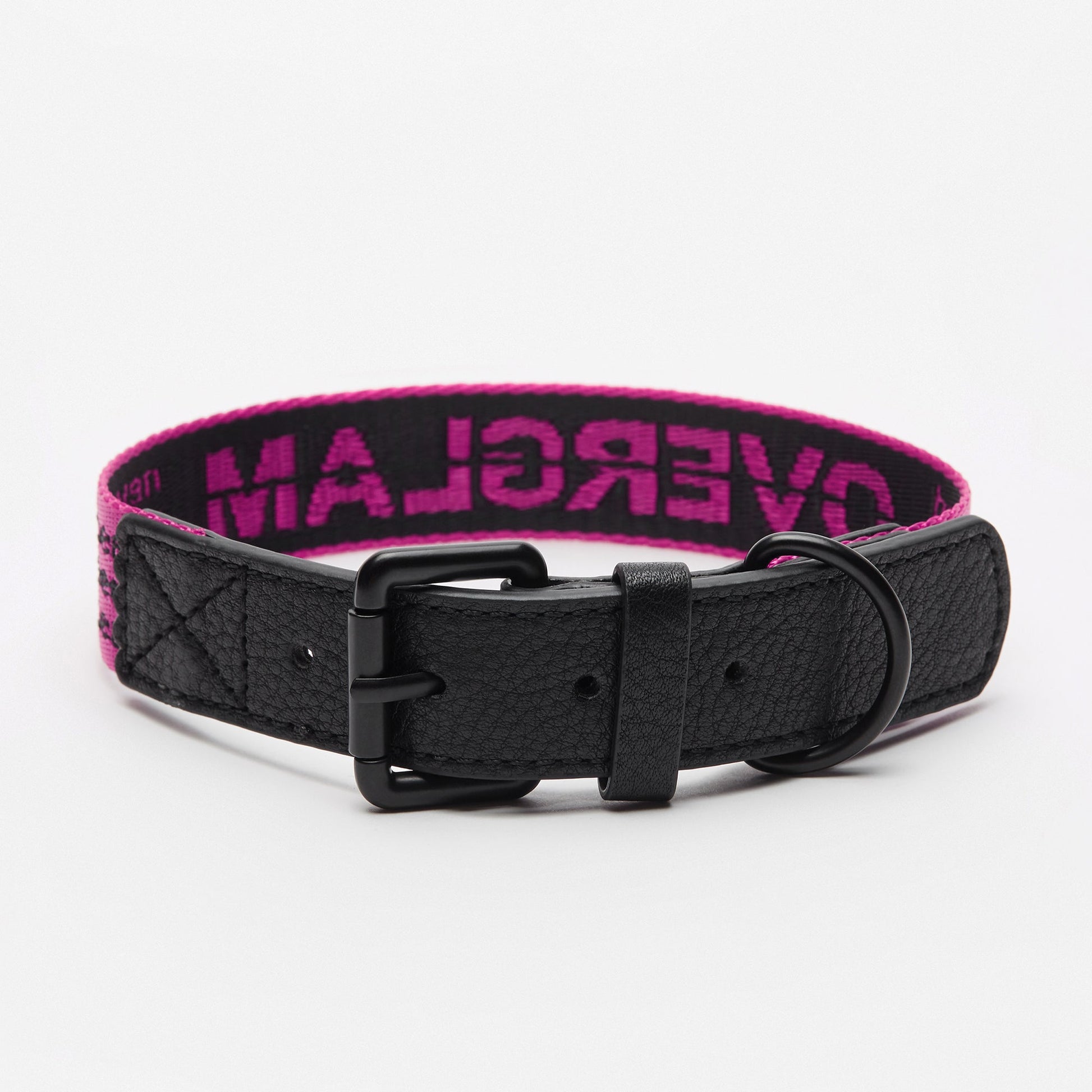 Ribbon Collar with Leather in Rose and Green