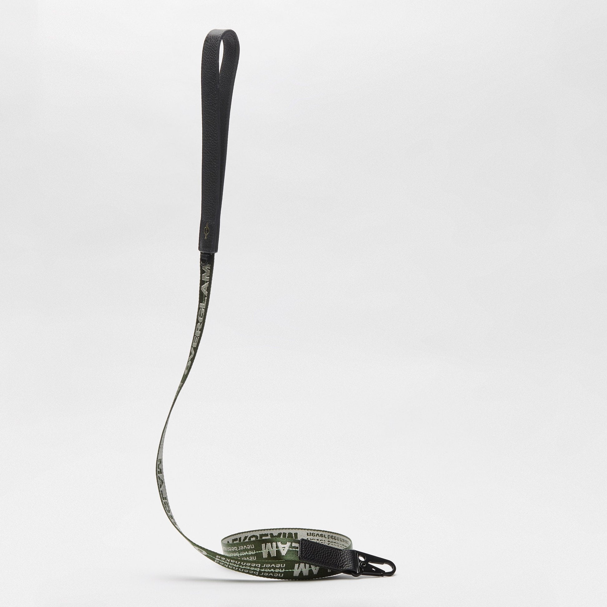 Ribbon Lead with Leather in Rose and Green