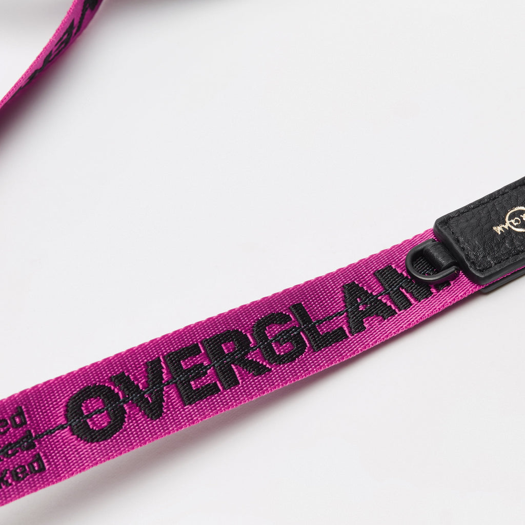 Ribbon Lead with Leather in Rose and Green