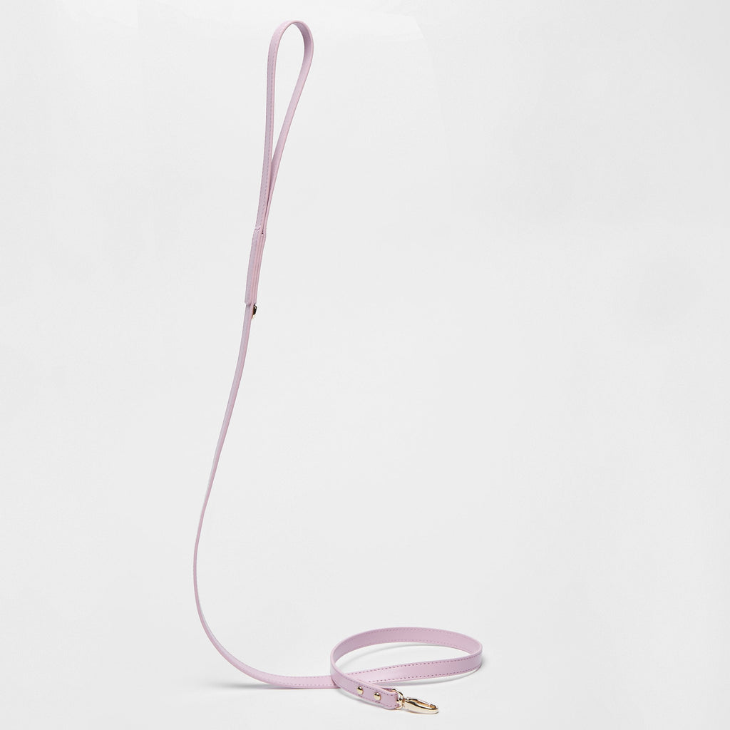 Smooth Leather Lead in Pink