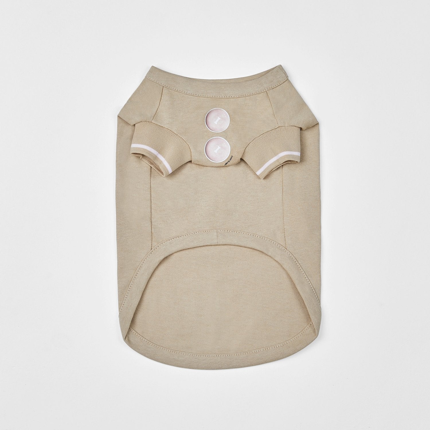 Apricot T-Shirt with Bowls Pattern