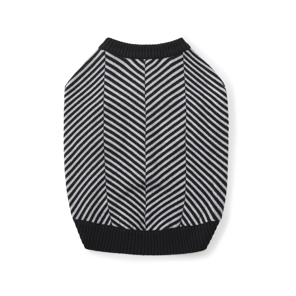 Zig Zag Striped Cardigan Sweater