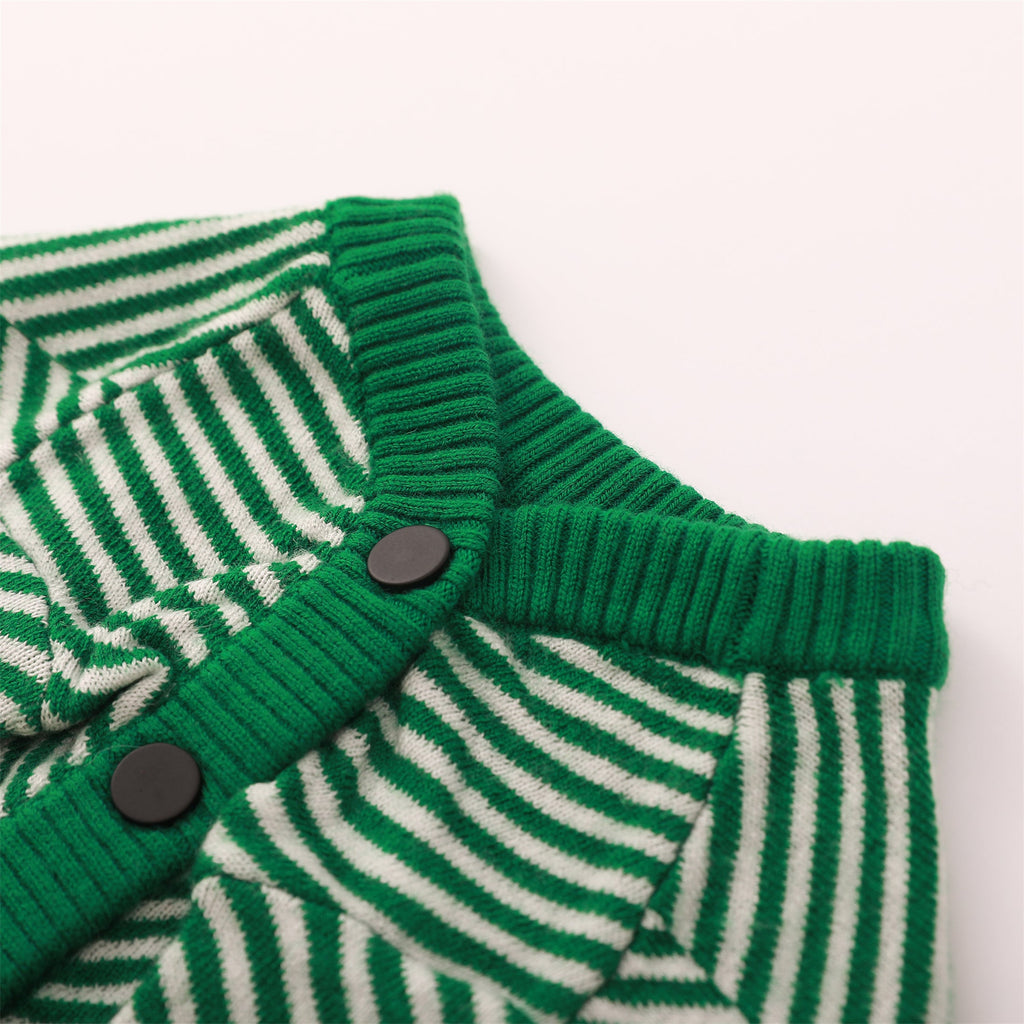Zig Zag Striped Cardigan Sweater