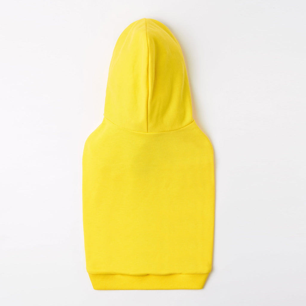Overglam Print Hoodie in Black and Yellow