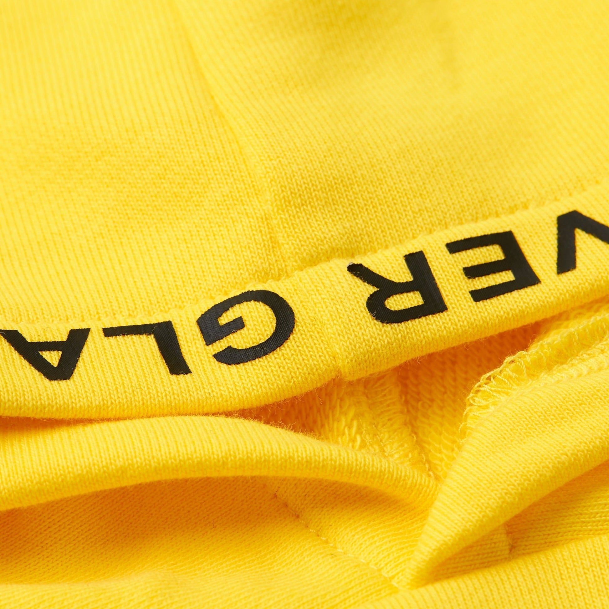 Overglam Print Hoodie in Black and Yellow