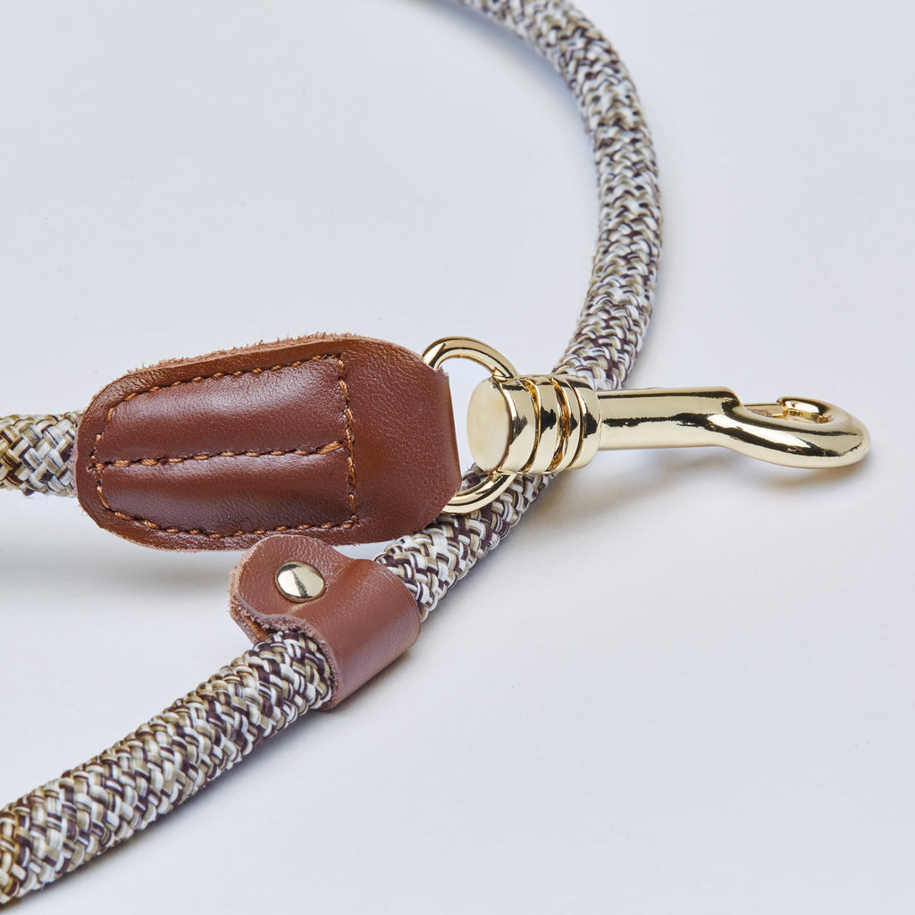 Grey Fabric Rope Lead