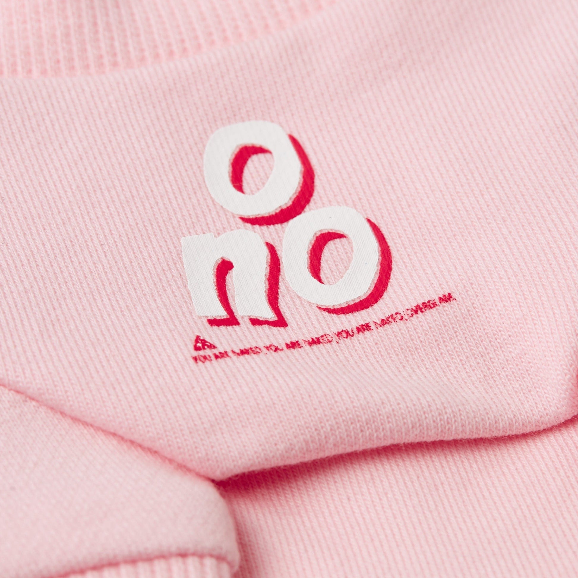 O NO Sweatshirt in Pink and Black