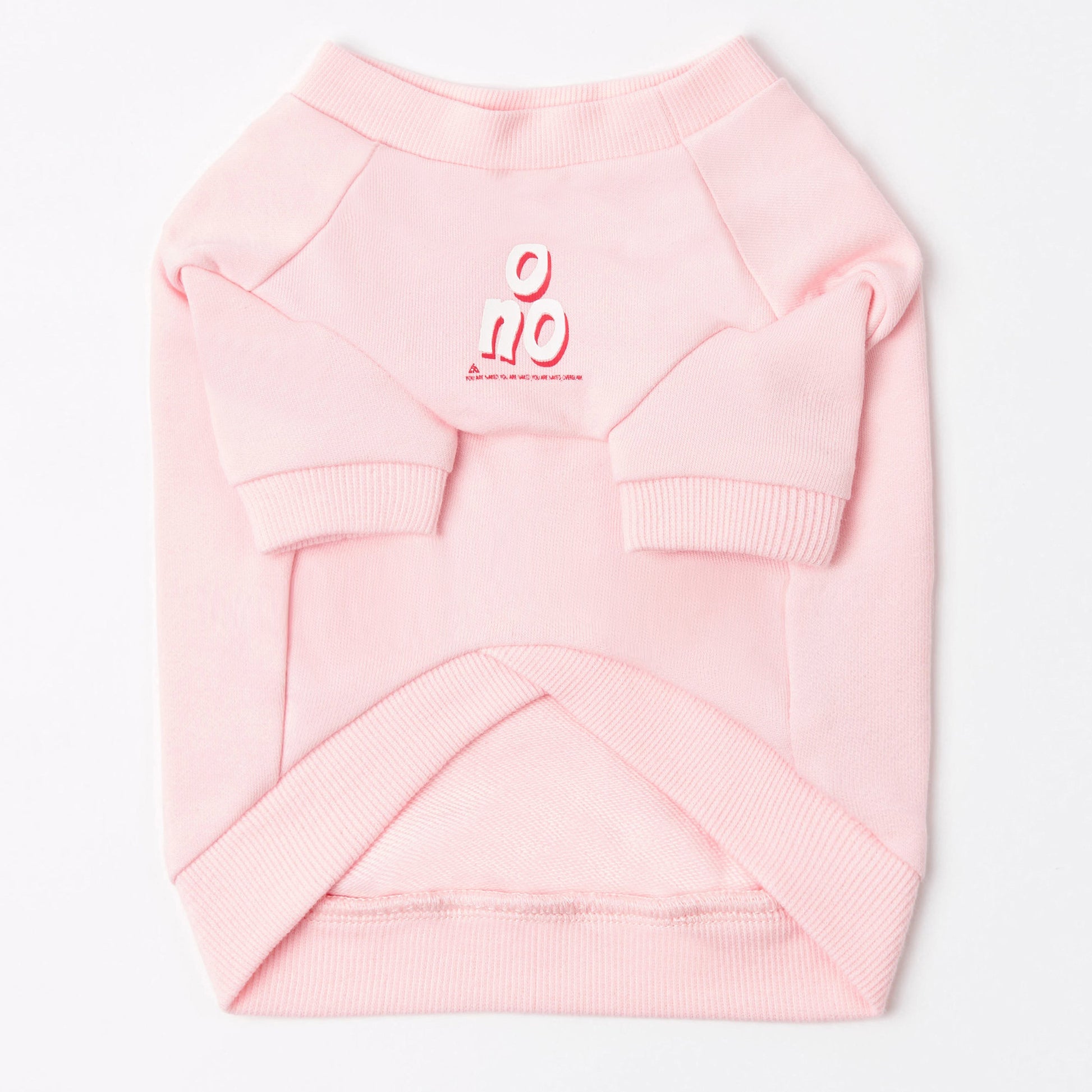 O NO Sweatshirt in Pink and Black