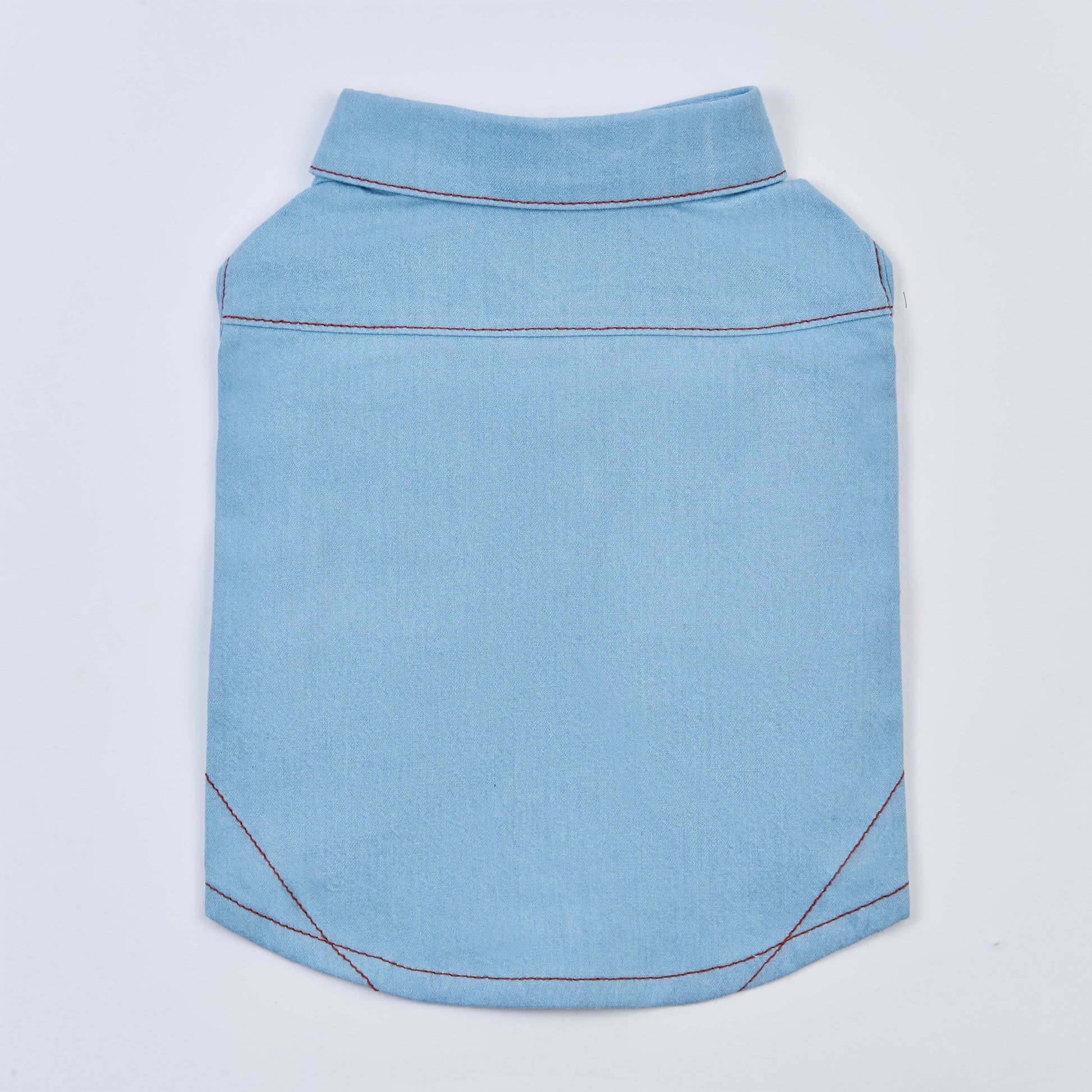 Top-Stitched Shirt (Blue)