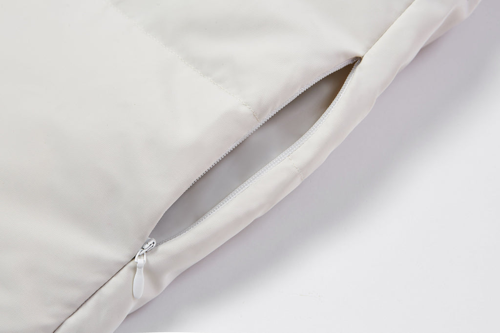 White Zip Up Puffer Ski Jacket