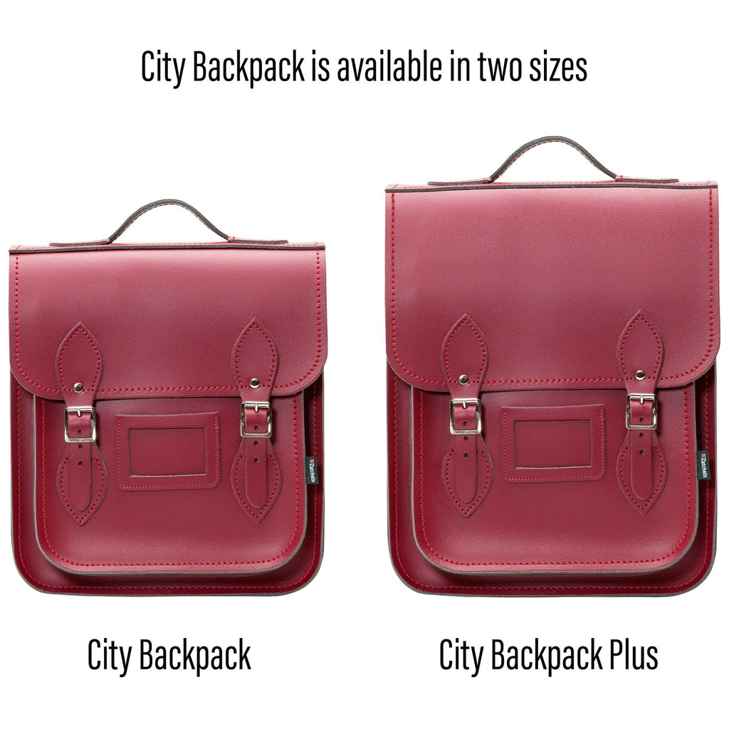 Handmade Leather City Backpack - Oxblood