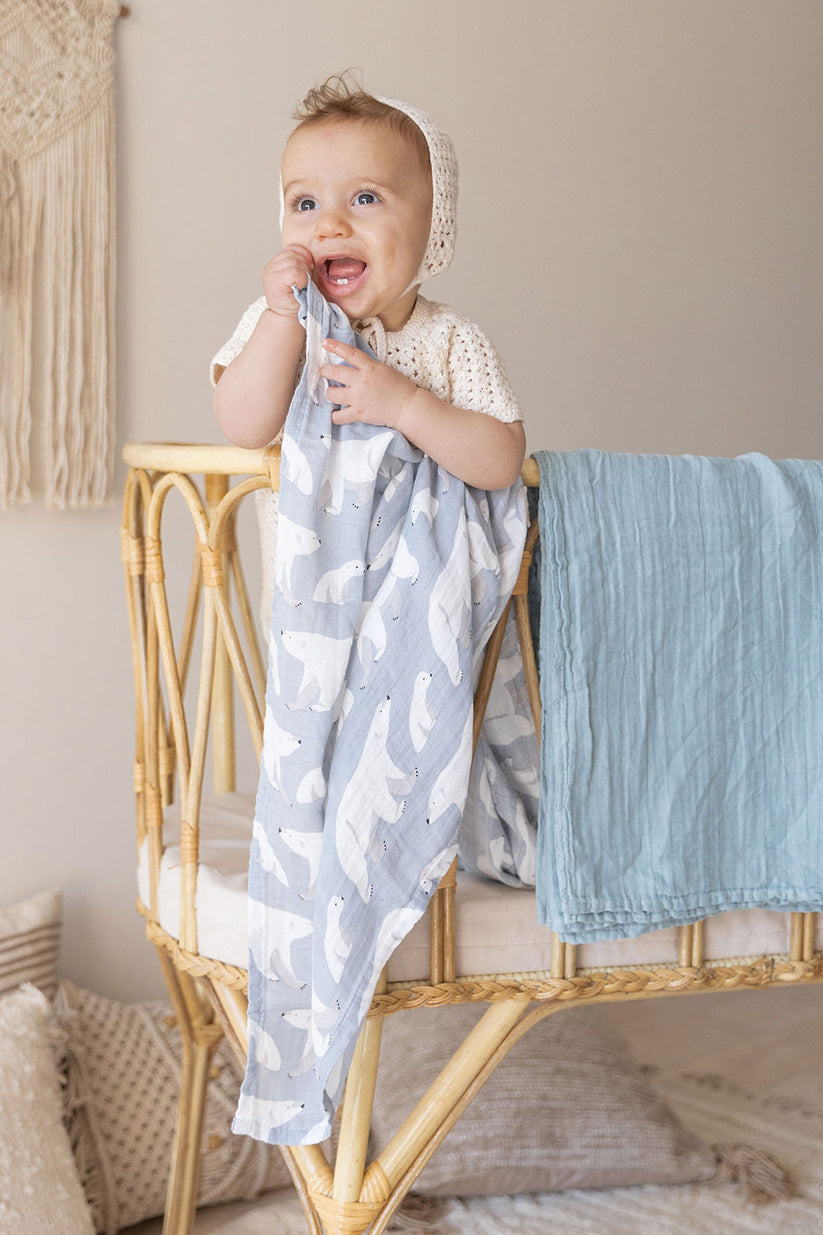 Snuggle Wrap Blue Swaddle Blanket Set