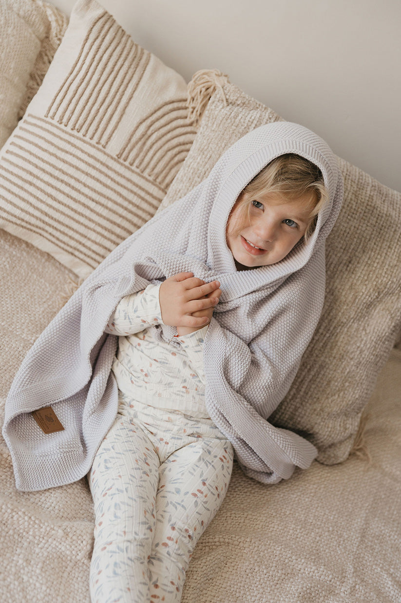 Deluxe Grey Knit Blanket