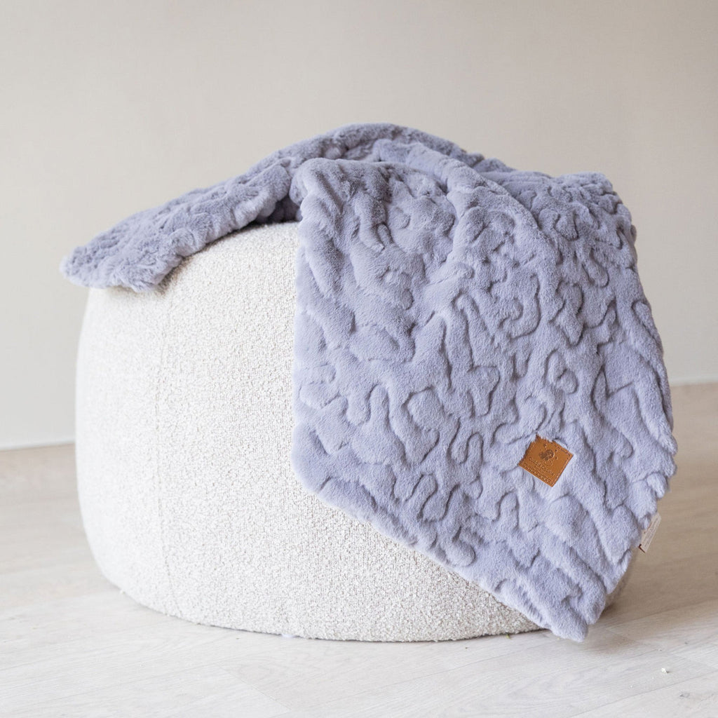 Ultra-Soft Solid Grey Fur Blanket