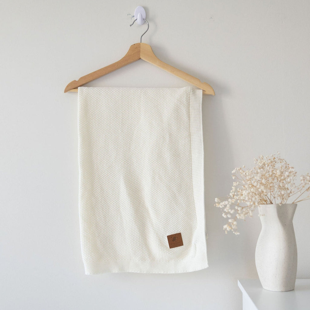 Deluxe Ivory Knit Blanket
