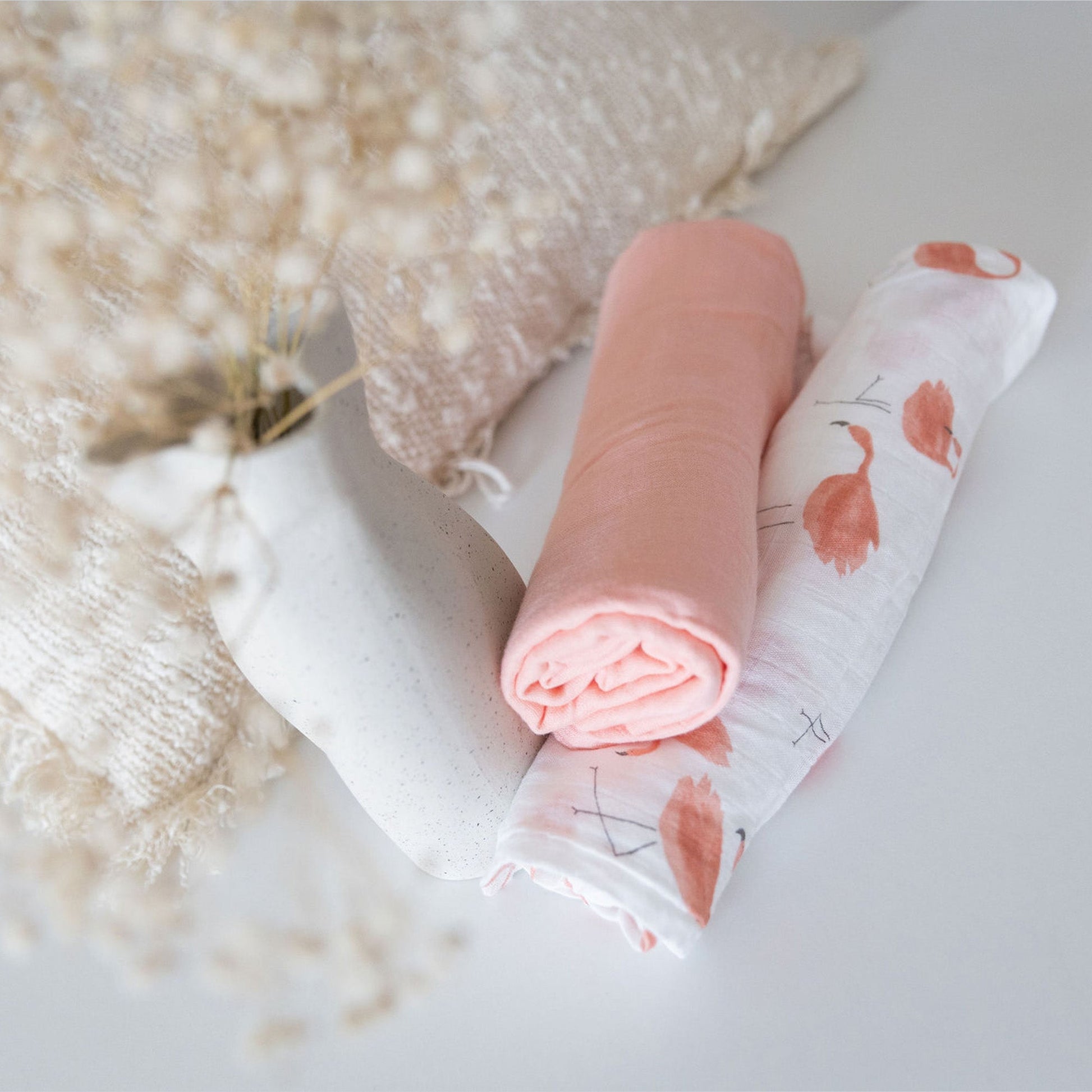 Snuggle Wrap Bright Pink Swaddle Blanket Set