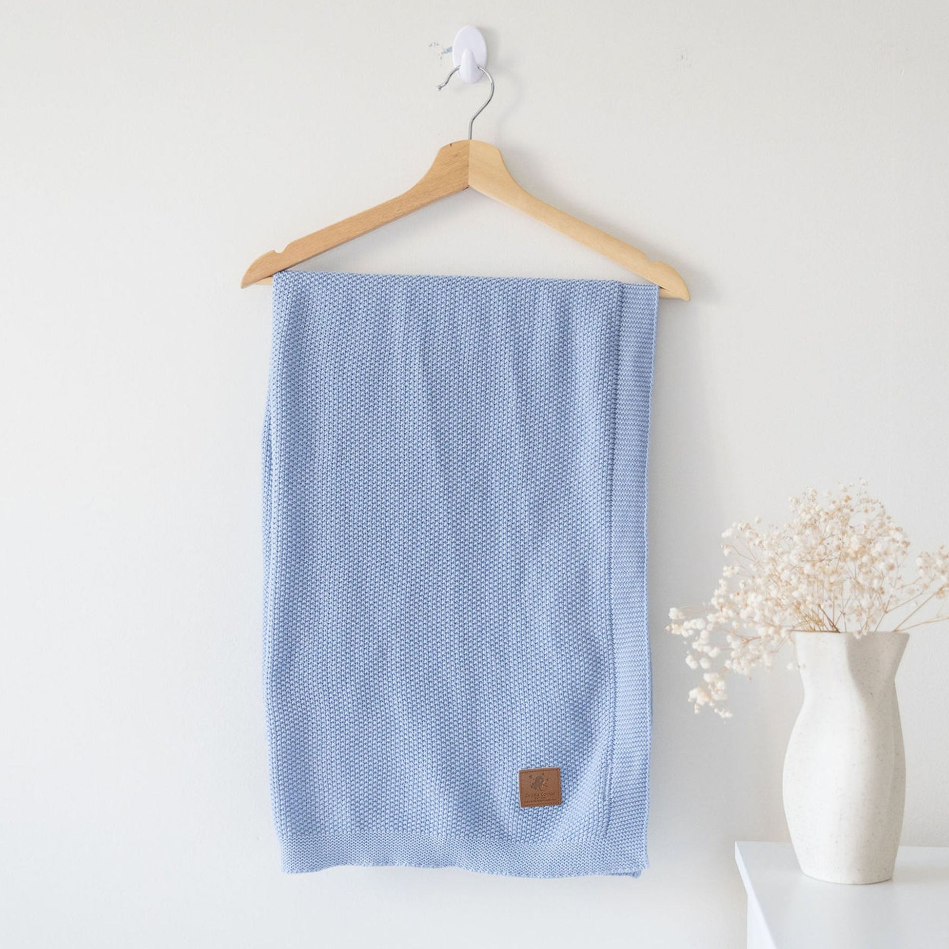 Deluxe Blue Knit Blanket