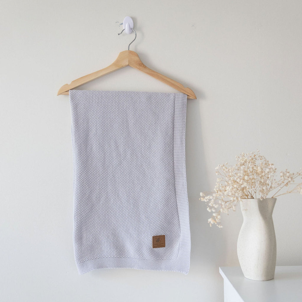 Deluxe Grey Knit Blanket