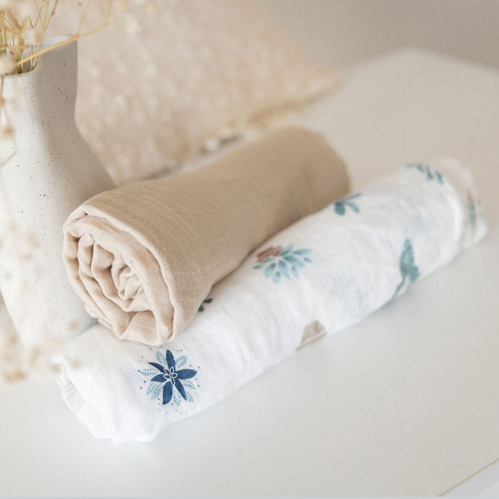 Snuggle Wrap Tan Swaddle Blanket Set
