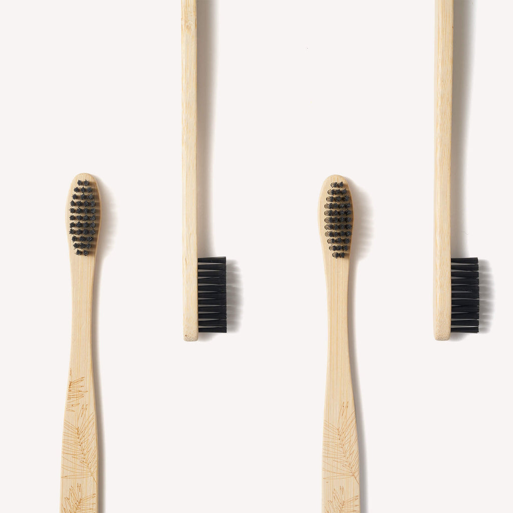 Bamboo Toothbrush 4 Pack Medium Bristles