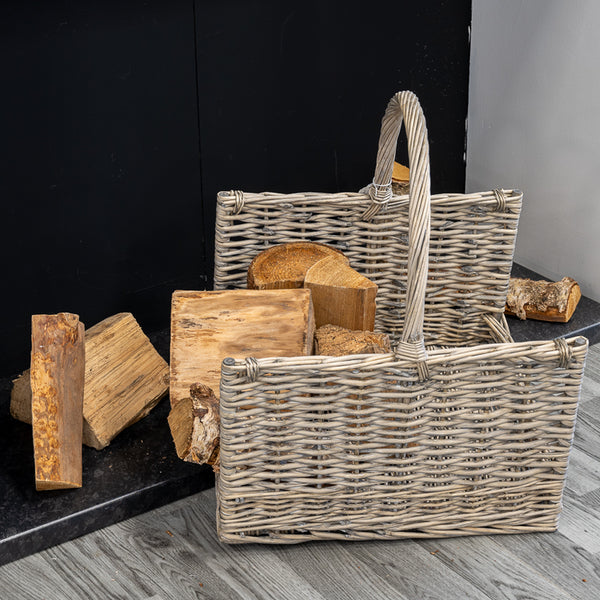 Greywash Willow Log Basket