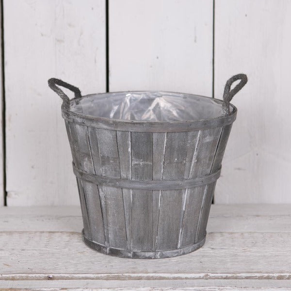 Greywashed Wooden Barrel