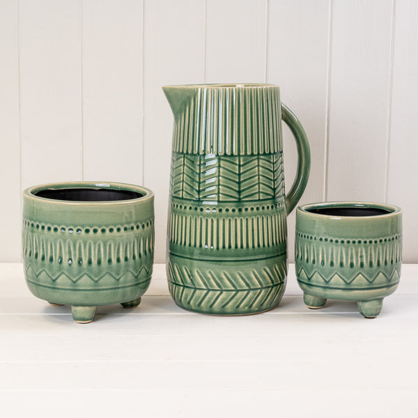 Green Ceramic Jug