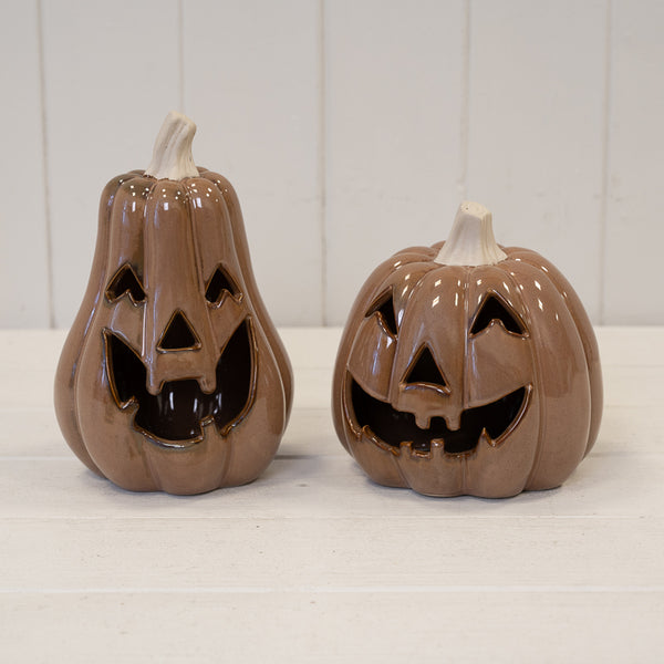 Chocolate Brown Tall Pumpkin