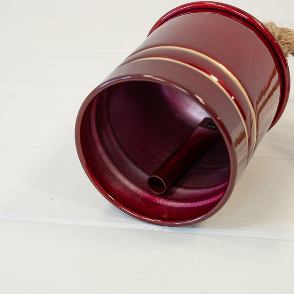Glossy Red Metal Cowbell on Hanger