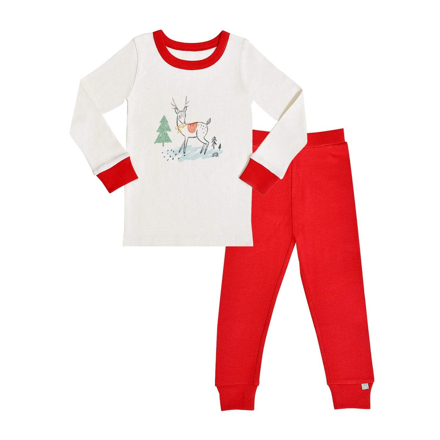 Reindeer Organic Cotton Pajamas for Toddlers